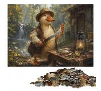 Funny Killer Duck Knife Wooden Jigsaw Puzzle, Adult Activity, 500 Pieces | A focused indoor hobby: steady puzzle progress in spare time.