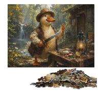 Funny Killer Duck Knife Wooden Jigsaw Puzzle, Adults, 1000 Pieces | Visual matching and sorting: a clear build method on weekends.