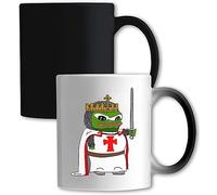 Funny King Arthur Knight Pepe The Frog Meme Color Changing Mug White One Size