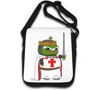 Funny King Arthur Knight Pepe The Frog Meme Shoulder Bag White