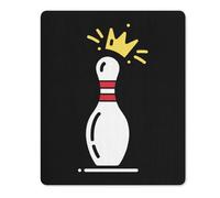 Funny King Bowling Pin Mouse Mat Durable Mouse Pad Comfortable Mousepad For Studying Travel Home 25X30Cm