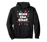Funny Kiss the Chef Christmas Design for cooking lovers Pullover Hoodie