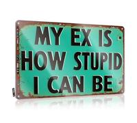 Funny Kitchen Decor My Ex Is How Stupid I Can Be. Tin Sign Office Tin Sign Bar Sign Metal(30X40CM)