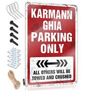Funny Kitchen Retro Metal Tin Sign Karmann Ghia Parking Only Tin Sign Warning Signs For Bedroom Home Bar Decor (Size : 30X40CM)