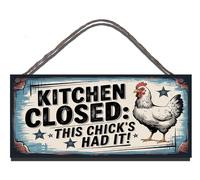 Funny Kitchen Sign - ‘Kitchen Closed, This Chic’s Had It’ Wooden Wall Plaque, Humorous Home Décor & Gift