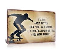 Funny Kitchen Tin Signs It'S Not About Better Than Anyone Else It'S About Being Better Than You Were Before Tin Sign Decor For Man Cave Bedroom Door Decor(30X40CM)