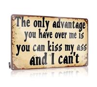 Funny Kitchen Tin Signs The Only Advantage You Have Over Me Is You Can Kiss My Ass And I Can'T Tin Sign Tin Sign Funny Tin Signs For Bar(20X30CM)
