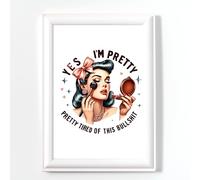 FUNNY KITCHEN WALL ART PRINTS, SARCASTIC QUOTES WALL ART, PRETTY TIRED OF THIS BULLSHIT QUOTE, A4 POSTERS UNFRAMED, UTILITY ROOM ACCESSORIES, UTILITY ROOM PICTURES FOR WALL, HOME DECOR GIFTS WOMEN 1