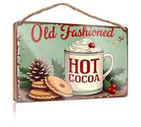 Funny Kitchen Wall Decor Old-fashioned Hot Cocoa With Whipped Cream And A Cherry On Top. Bathroom Funny Signs Backyard Decor(15X28CM)