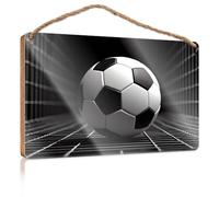 Funny Kitchen Wall Decor Soccer Ball in The Net The Room Decorations Fall Porch Decor(15X28CM)