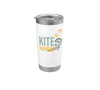Funny Kiteboarding Pun Kite Happens Stainless Steel Insulated Tumbler