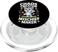 Funny Kitten Cat Kids Get Into Mischief Children Boys Girl PopSockets PopGrip for MagSafe