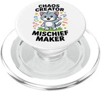 Funny Kitten Cat Kids Get Into Mischief Children Boys Girl PopSockets PopGrip for MagSafe