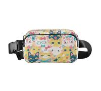 Funny Kittens Seamless Fanny Pack Belt Bag Crossbody Bags for Women Adjustable Strap Everywhere Waist Pouch for Workout Running