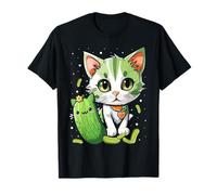 Funny Kittens vs Gherkin Pickle Cat Mom Lady T-Shirt