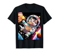 Funny Kitty Pizza Margherita Off Galaxies, Astro-cat T-Shirt