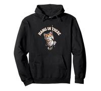 Funny Kitty Shirt Of Cat Saying I'm Just Hang In There Pullover Hoodie