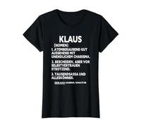 Funny Klaus Definition Name Klaus Saying Value Graphic T-Shirt, Women, Black, L