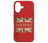 Funny Knackered Union Jack Flag UK Tired Cool British Slang Case for iPhone 17