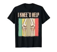 Funny Knee Pun Retro Orthopedic Anatomy Gag Design Value Graphic T-Shirt, Men, Black, M