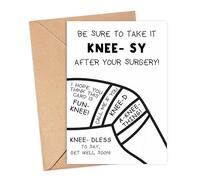 Funny Knee Surgery Card - Funny Get Well Soon After Surgery Card - Surgery Recovery Card - Hopes The Patient Feels Better Soon Card - Wonderful Card For Knee Surgery Patient