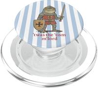 Funny Knight Frog Twas The Tism Mlord Blue Stripes Aesthetic PopSockets PopGrip for MagSafe