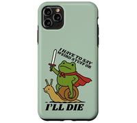 Funny Knight I Have to Say Weird Stuff Or I'll Die Frog Case for iPhone 11 Pro Max