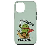 Funny Knight I Have to Say Weird Stuff Or I'll Die Frog Case for iPhone 12/12 Pro