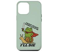 Funny Knight I Have to Say Weird Stuff Or I'll Die Frog Case for iPhone 12 Pro Max