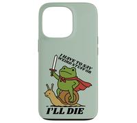Funny Knight I Have to Say Weird Stuff Or I'll Die Frog Case for iPhone 13 Pro