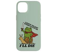 Funny Knight I Have to Say Weird Stuff Or I'll Die Frog Case for iPhone 14 Plus