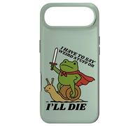 Funny Knight I Have to Say Weird Stuff Or I'll Die Frog Case for iPhone Air
