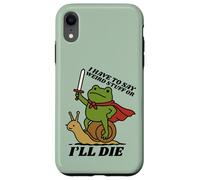 Funny Knight I Have to Say Weird Stuff Or I'll Die Frog Case for iPhone XR