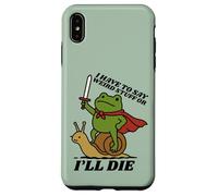 Funny Knight I Have to Say Weird Stuff Or I'll Die Frog Case for iPhone XS Max