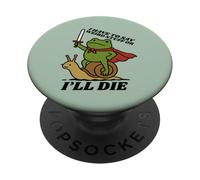 Funny Knight I Have to Say Weird Stuff Or I'll Die Frog PopSockets Adhesive PopGrip