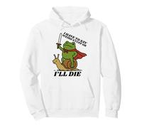 Funny Knight I Have to Say Weird Stuff Or I'll Die Frog Pullover Hoodie