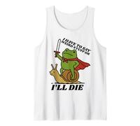 Funny Knight I Have to Say Weird Stuff Or I'll Die Frog Tank Top