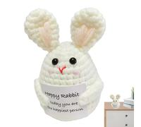 Funny Knitted Pocket Hug Positive Doll 5.5cm With Card - Potato, Onion, Blueberry, Bunny Crochet Decor Good Luck