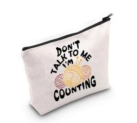 Funny Knitting Crochet Makeup Bag Don't Talk to Me Counting Gift for Women Yarn Crocheter Knitting Gift Zipper Bag for Knitter (MB, Dont Counting-PY3)