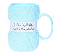 Boxer Gifts Funny Knitting Gift Mug - I Like Big Balls - For Women Or Man - Mugs Hold 12oz of Tea or Coffee - Cool Knit Accessories, Blue