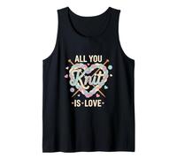 Funny Knitting Lover All You Knit is Love Yarn Mom Knitting Tank Top