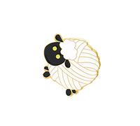 Funny Knitting Pins Wool Sheep Crochet Brooches Ice cream Globe Planet Snails Enamel Pin Backpack Accessories Gift for Crafter, 1*1 inch, Metal, gem na
