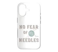 Funny Knitting Pun No fear of needles for Knitter Case for iPhone 17