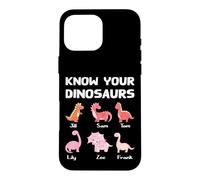 Funny Know Your Dinosaurs Names Dino Humor Joke Cute Fun Case for iPhone 16 Pro Max