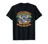 Funny Koala Cuddle Watching Naked and Afraid TV Show Humor T-Shirt