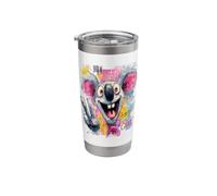 Funny Koala Peace Graffiti Pop Character Graphic Art Face Stainless Steel Insulated Tumbler