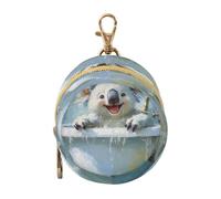 Funny Koala Retro Bathtub Baby Girl Pacifier Case Portable Wristlet Wallet, Everything Storage pouching Tapas para chupones de