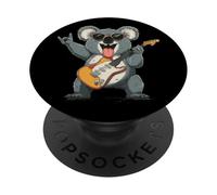 Funny Koala Rock Music Guitar Cute Animal Lover Design PopSockets Adhesive PopGrip