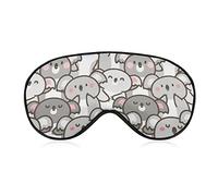 Funny Koala Sleep Mask Soft Blindfold Portable Eye Mask with Adjustable Strap for Men Women