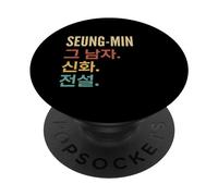 Funny Korean First Name Design - Seung-Min PopSockets Swappable PopGrip